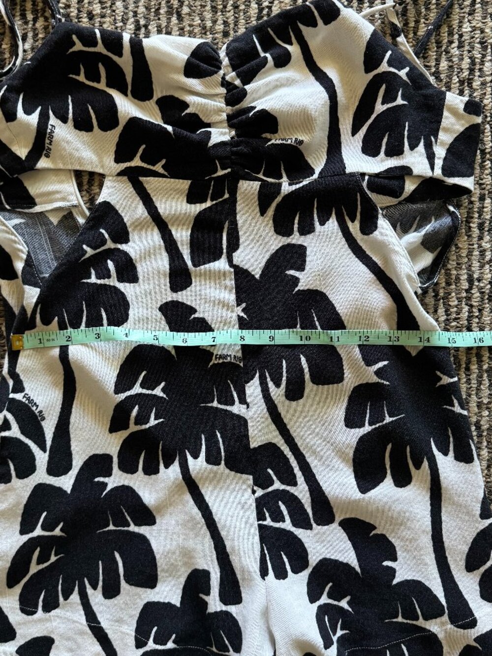 FARM Rio Palm Print Romper Size P Small - Picture 9 of 11